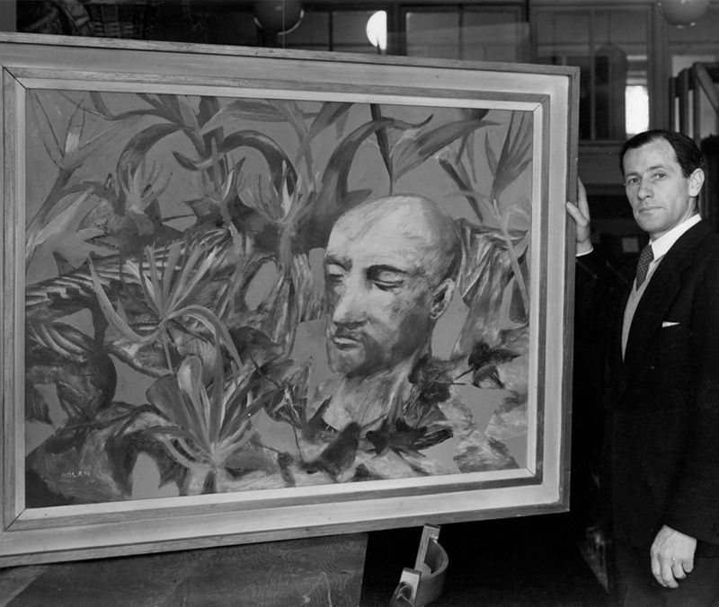 Sidney Nolan with Death of a Poet (1954)
