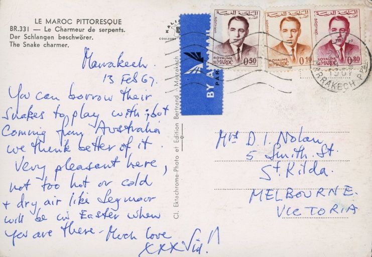 An image of the back of this postcard